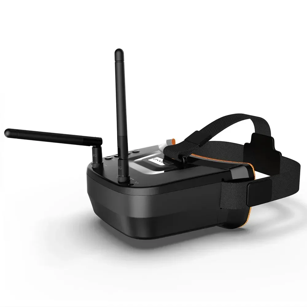 Côté gauche du casque vidéo HD VR009 montrant les boutons de contrôle et les entrées