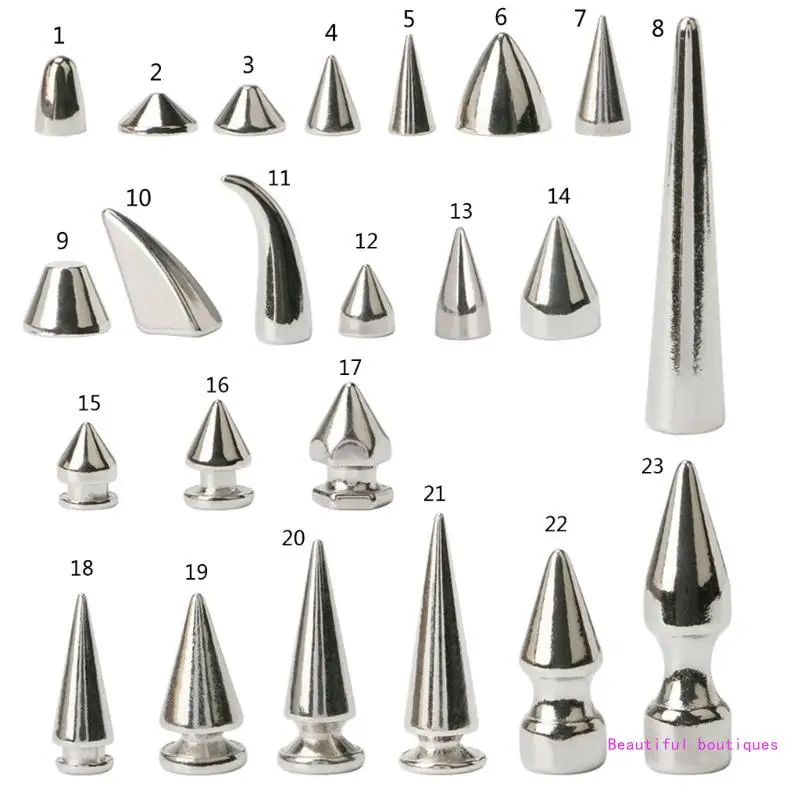 

Metal Screw Spikes Zinc Alloy Rivets for DIY PU Crafts Clothes Choker Chains Punk Rock Thorns Accessary DropShip