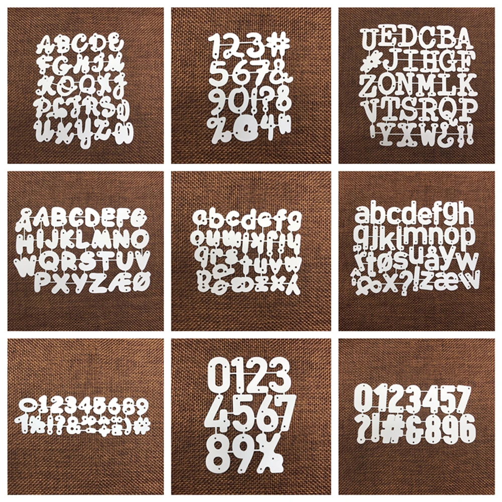 Lot De 53 Matrices Découpe Lettres | Alphabet Majuscules Et Minuscules | Scrapbooking