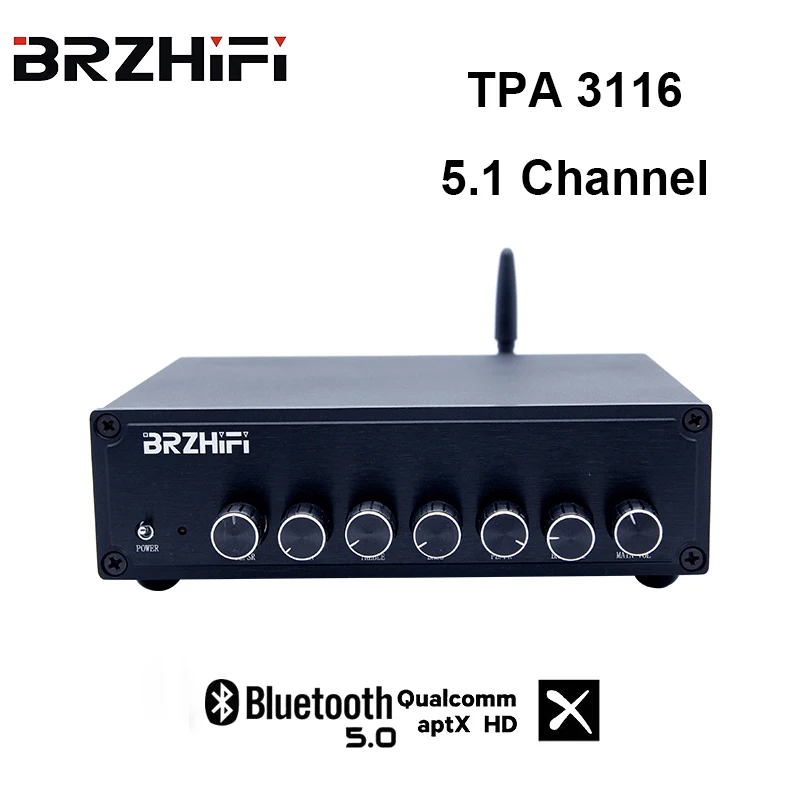BRZHIFI A600 TPA3116 5.1 Channel 12 25V Digital Power Amplifier