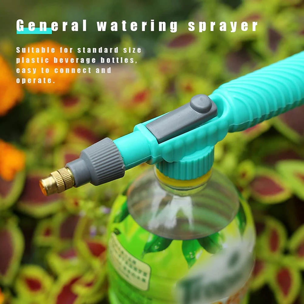 1pc Portable Manual High Pressure Air Pump Sprayer Adjustable Drink Bottle Spray Head Nozzle Garden Watering Tool Sprayer Mister