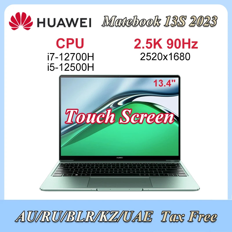 화웨이 메이트북 13s 2023 i5-12500H i7-12700H, 13.4 인치, 2.5K 90Hz 터치스크린 SSD, 인텔 아이리스 Xe 그래픽, WiFi6, 16GB, 512GB