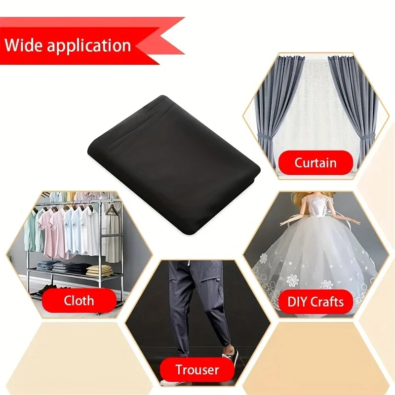 2meter(1.09yard) Lightweight Non-Woven Fusible Interlining Fabric Apparel Sewing DIY Accessory 30g/m