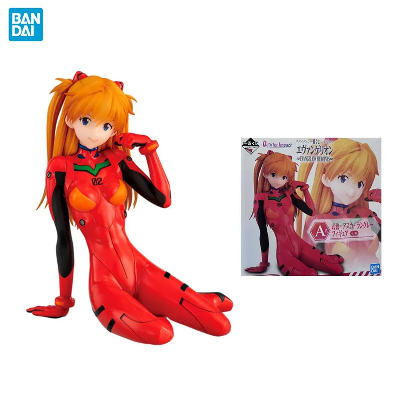

Bandai Original EVA Anime Figure Asuka Langley Soryu EVA EVANGELION HEROINES Action Figure Toys For Kids Gift Collectible Model