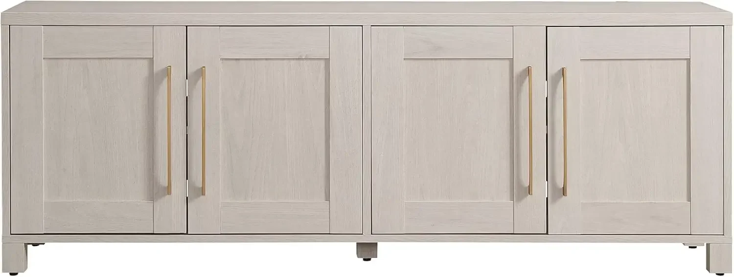 NEW-Rectangular TV Stand for TV's up to 80" in Alder White, TV Stands for the Living Room