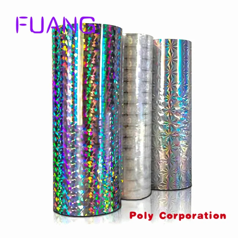 Custom  PVC / PET Self Adhesive Vinyl Holographic Sticker Paper Film Roll luckyyj privacy window film frosted decorative window sticker no glue static cling glass film anti uv self adhesive vinyl film