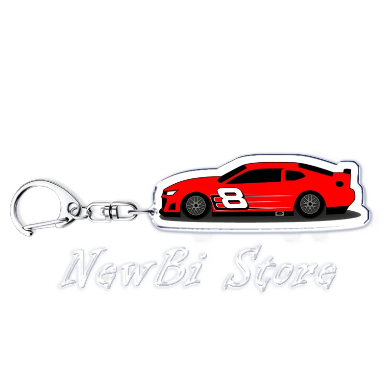 Beliebte beliebte Auto Rennwagen Schlüssel bund für Frauen Zubehör Nummer 88 3 Lager Auto Anhänger Keying Schmuck Freunde Fans Geschenk – Detail 12