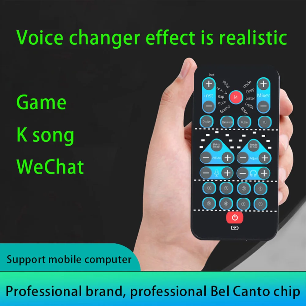 Portable Universal Voice Changer Device with Karaoke and Fine Tuning Features