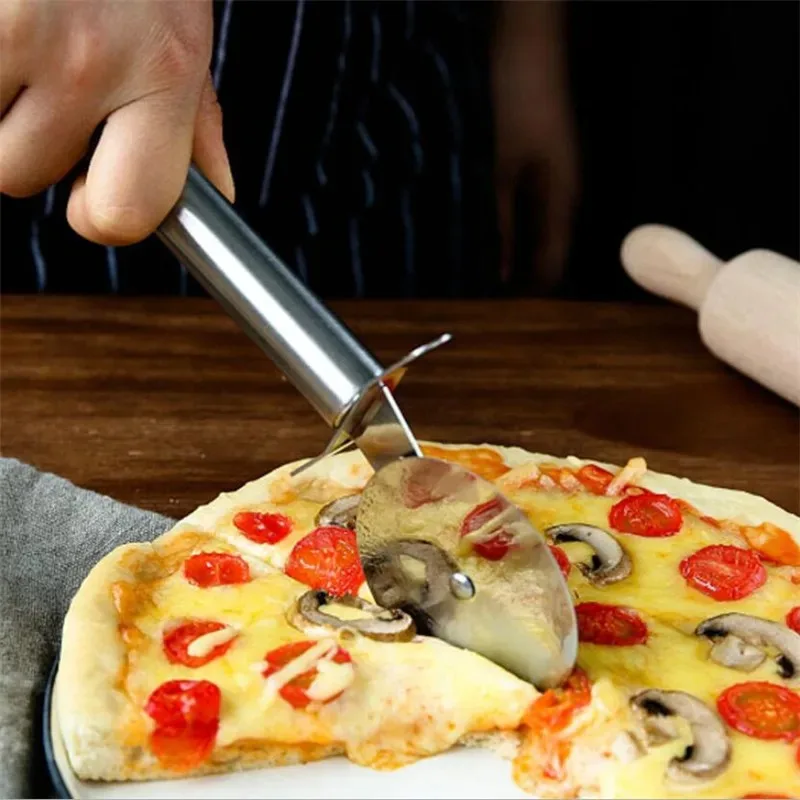 Pizza Cutter Stainless Steel Knife Cake Tools Pizza Wheels Scissors Ideal Pies Waffles Dough Cookies Kitchen Gadgets
