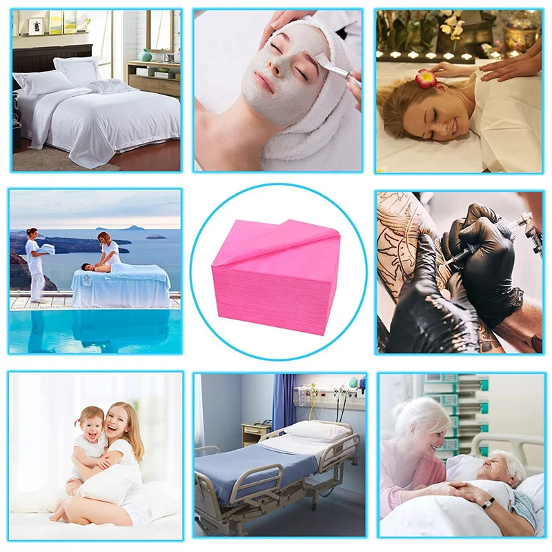 20PCS Disposable Bed Sheet Massage Table Sheet Disposable Spa Bed Sheet Waterproof Foldable Bed Sheet For Professional Salon New 6