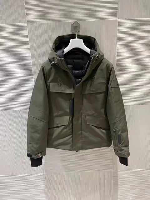

37 long straight down men rubber pressing ski down coat goose down thickened warm coat all-matching ski suitn jacket