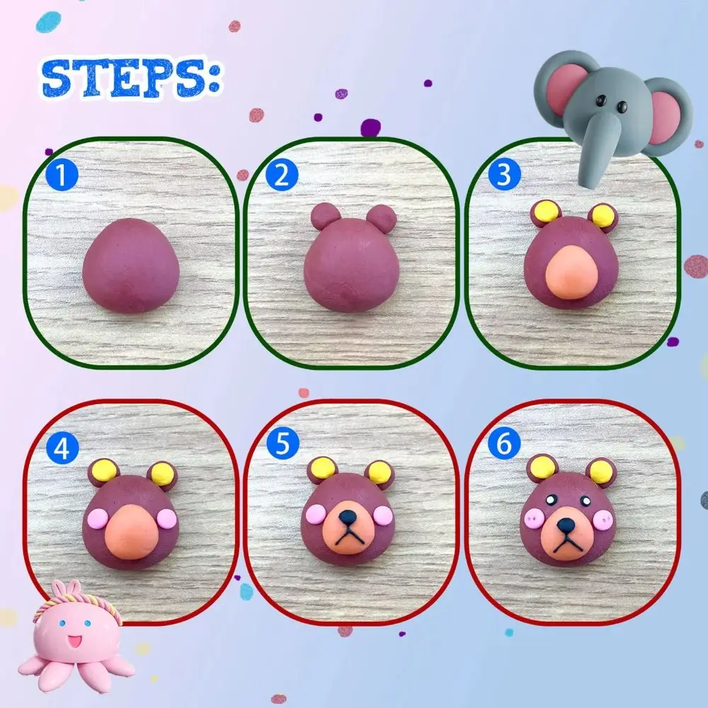 DIY Earring Jewelry Polymer Clay Toy With Tools Kit Non-Toxic Clay Blocks Toy Stone Plastic Handmade Clay Starter Kit Kids Toy