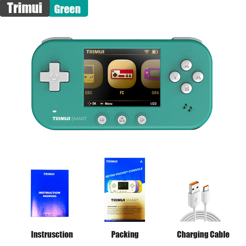 Consola de juegos portátil TRIMUI SMART con pantalla IPS de 2,4 pulgadas, Wifi, BT4.0, SmartPro, minisistema Linux, simulador de video retro, regalos para jugadores