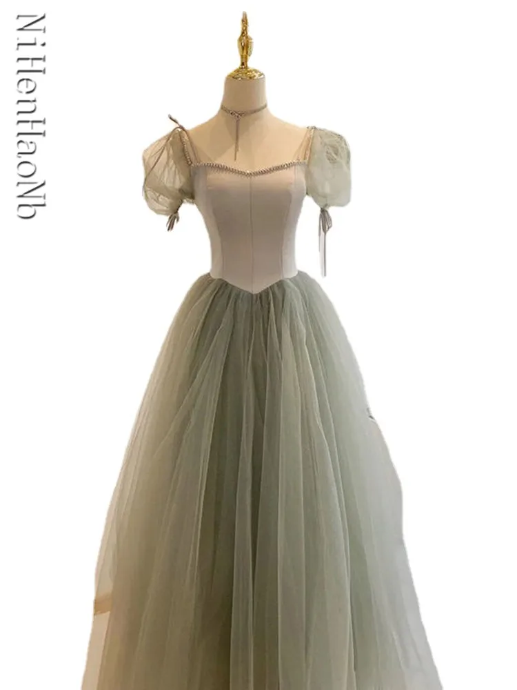 

2023 New Light Green Evening Dress Quinceanera Dresses Robe De Soiree Elegant Floor-length Ever Pretty Vestidos