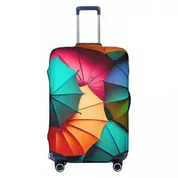 Colourful Umbrella Pattern Suitcase Cover 3d Design Business Protector Vacation Useful Luggage Supplies 2