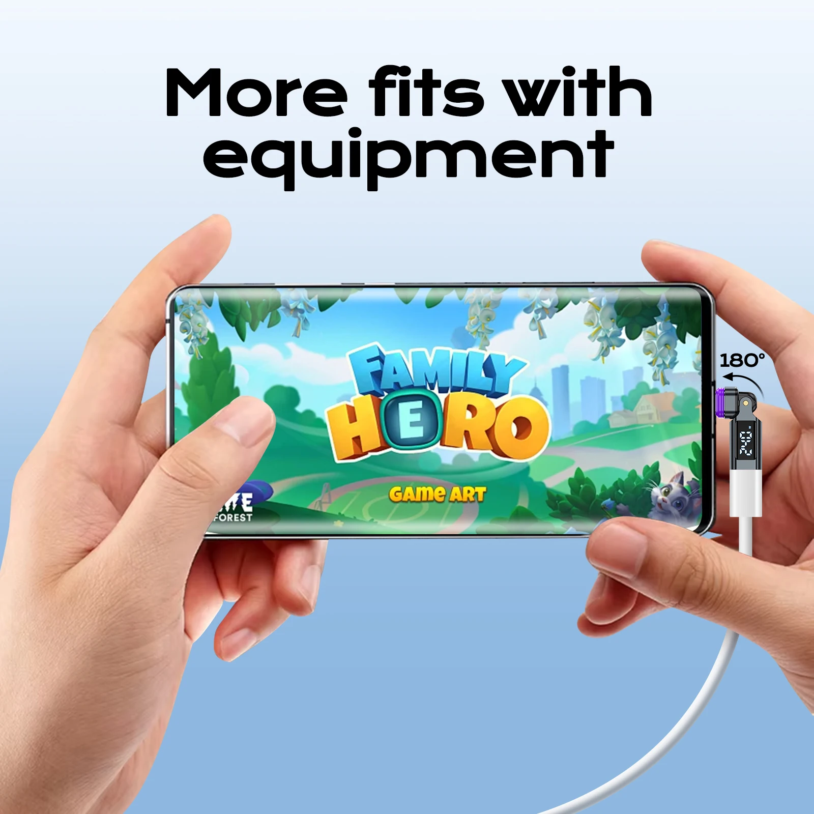AUFU 16핀 디지털 디스플레이 마그네틱 USB C-타입 C 어댑터 PD 240W 고속 충전 USB-C 암 OTG 컨버터 (아이폰, 삼성용)
