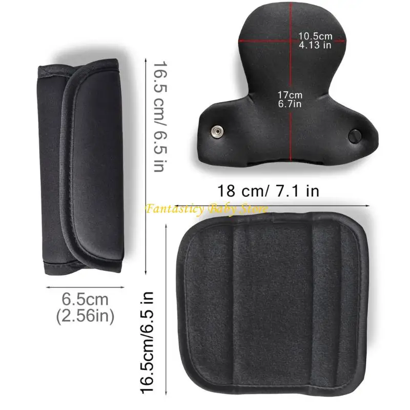 j6be 3pcs/set baby car 안전 벨트 커버 소프트 패딩 어깨 보호자 용