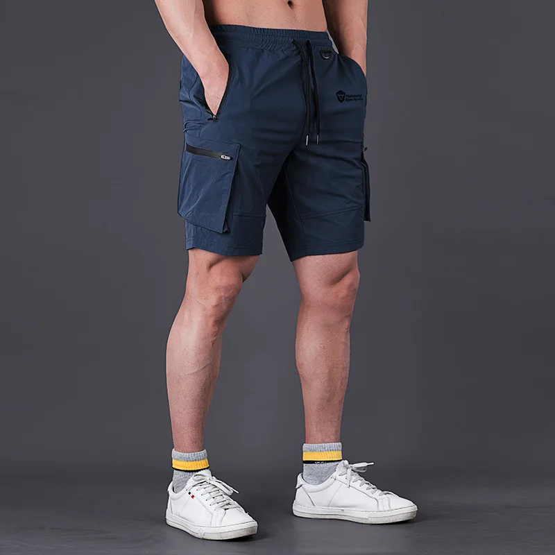 Men's Fashion Multi Pocket Sports Shorts Fitness Woven Jogging Hot Pants Breathable Running Sweatshorts Men Casual Shorts