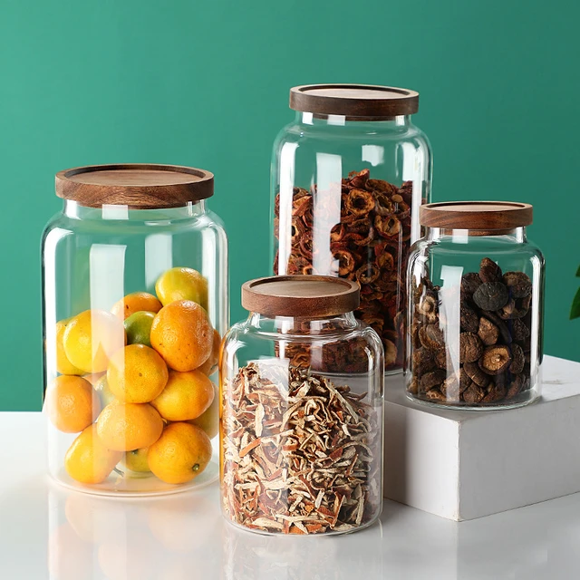 Borosilicate Glass Storage Jar  Borosilicate Glass Container - Lid Glass  Jar - Aliexpress