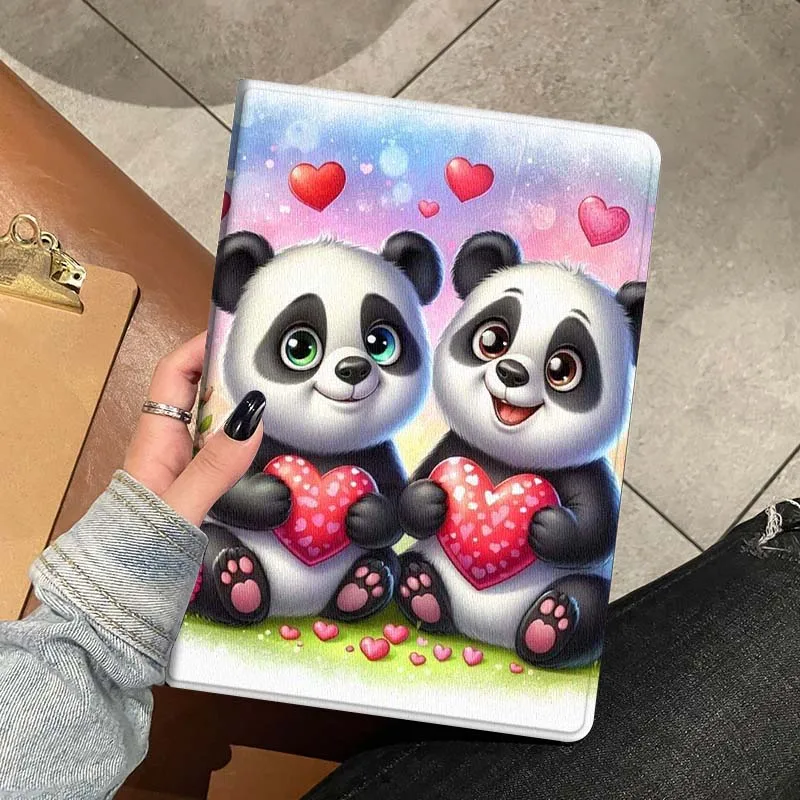 Panda Cartoon Love Heart Soft Tablet Case Gift