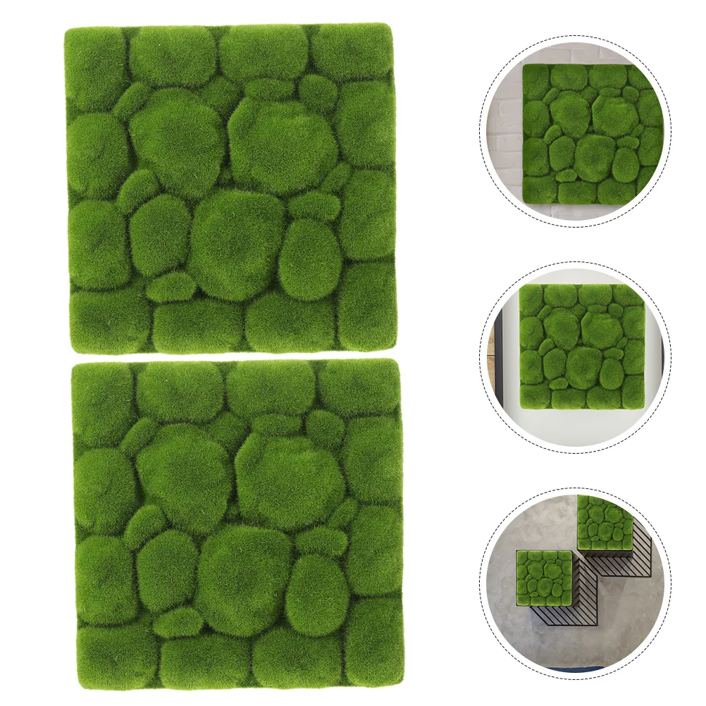 Frcolor Simulated Moss Panel Backdrop Plant Decor Background Moss Wall  Panel Fake Moss Board