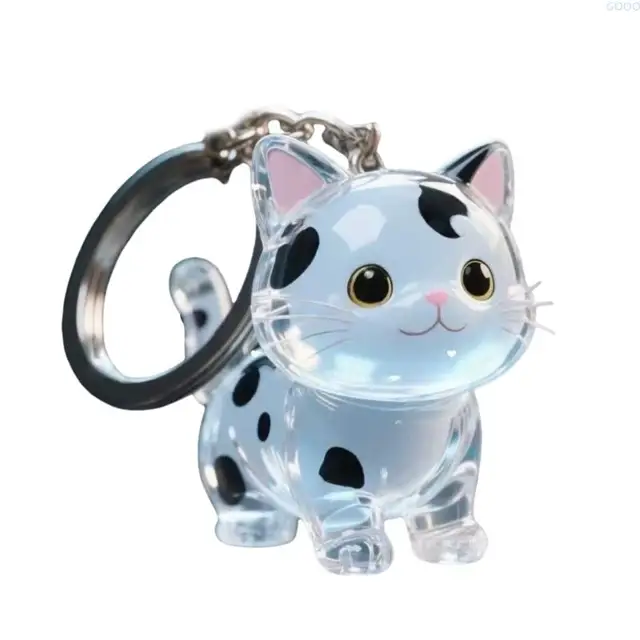 23GA Kitten-Shaped Pet Hair Storage Pendant Portable Kitten Hair Collector for Bag 3
