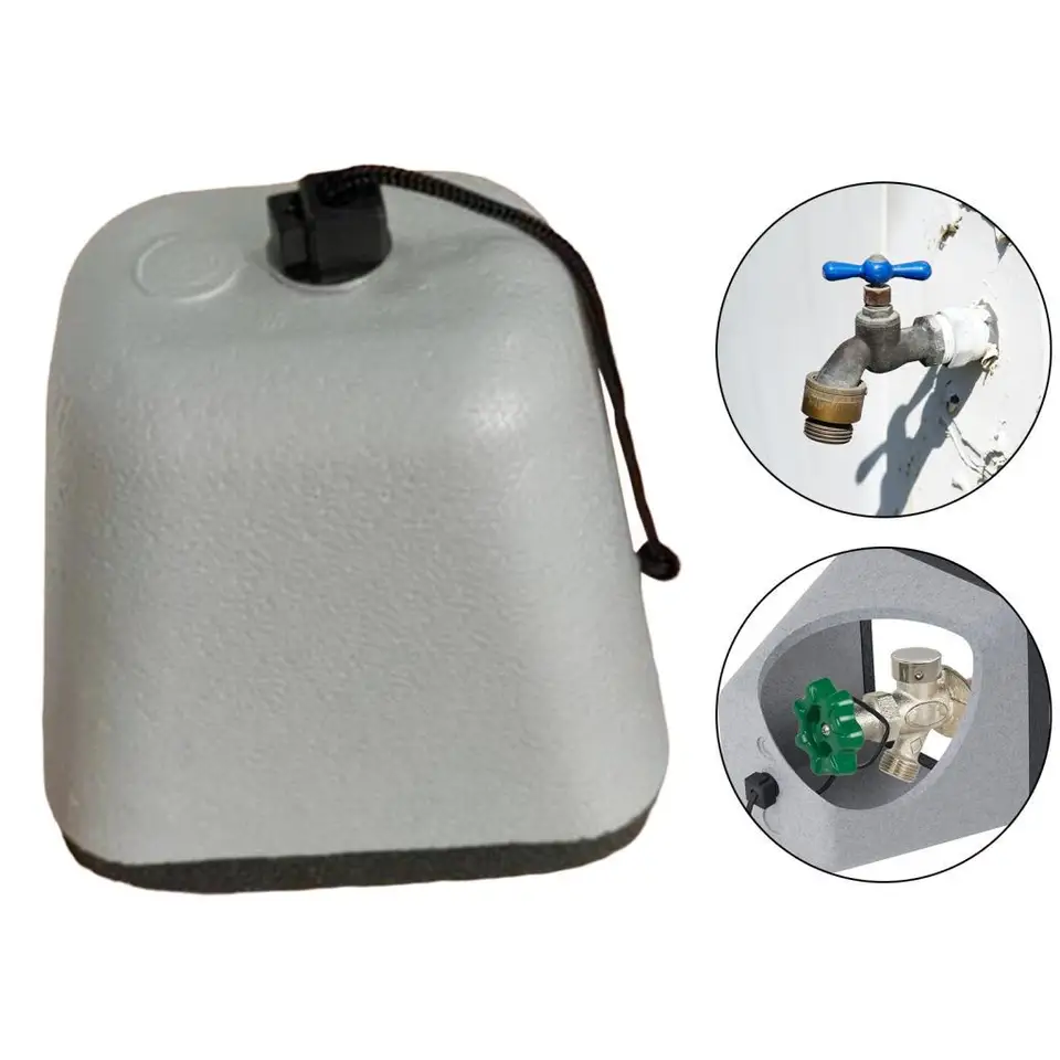 Coperture Antigelo Per Rubinetti Da Esterno - Confezione Da 2 - Protezioni Termiche Isolate In Tessuto Oxford 210D Con Cinghia Regolabile E Strisce Riflettenti - Misura Universale 22x18 Cm