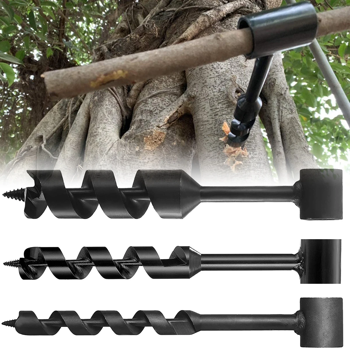 For Outdoor Camping Bushcraft Hand Drill Hand Auger Drill Bit Self