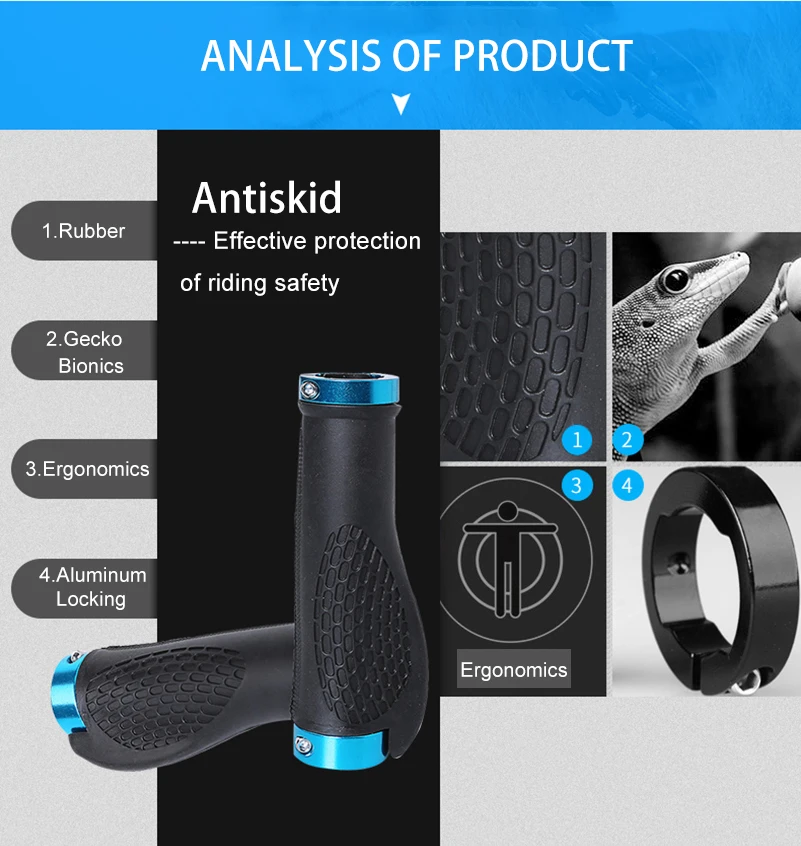 WEST BIKING Anti Skid Rubber Bicycle Grips Mountain Bike Handlebars Grips 2-2.5cm MTB Road Cycling Skid Proof Grips Accessories