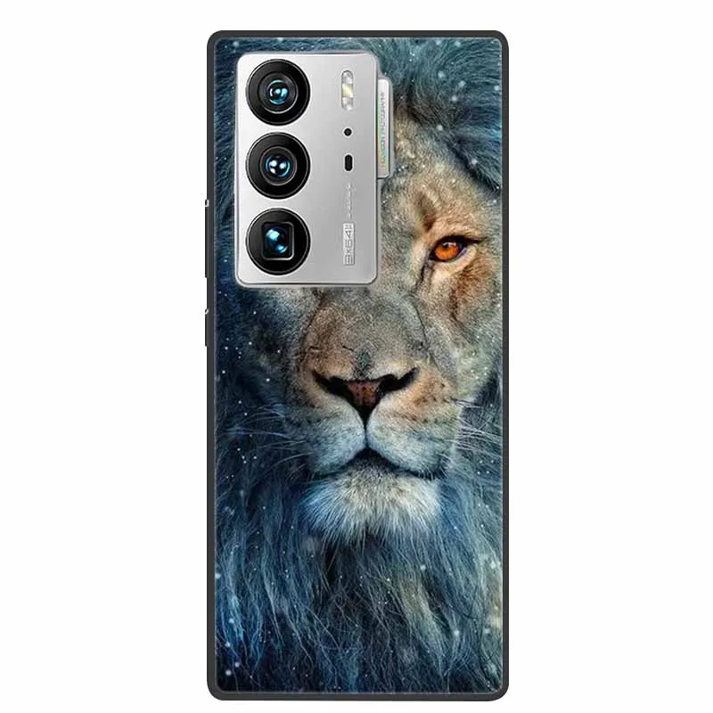 Animal Painted Silicone Soft Phone Case - Shockproof TPU Shell with Wolf Design