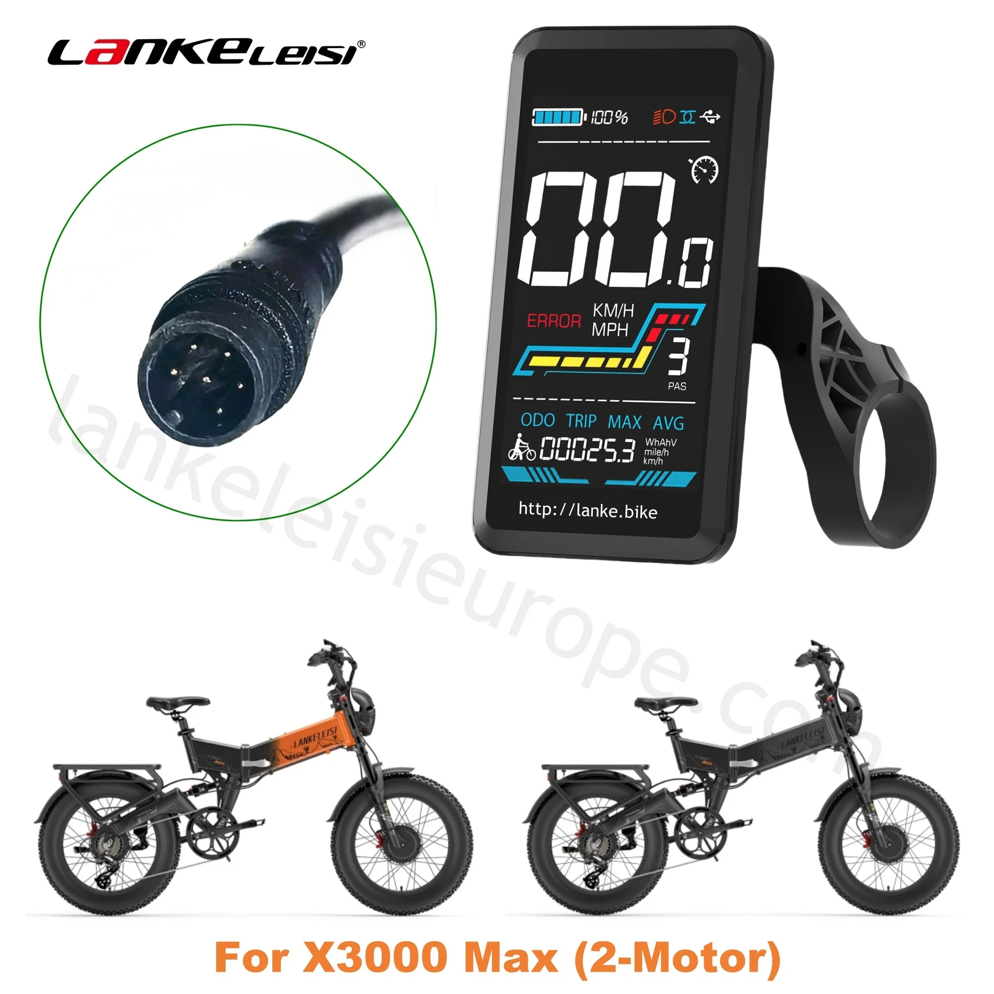 Intelligent LCD Display Odometer for Lankeleisi Electric Bicycle