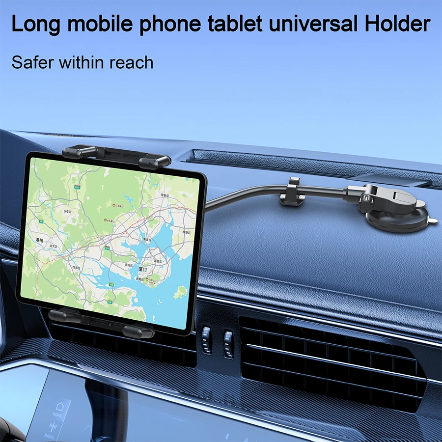 Dashboard Tablet Holder Car Suction Cup Windshield Mount Large Clamp 5"-15" Tablet and phone Devices