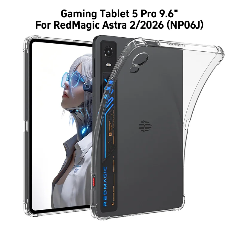 RedMagic Astra Premium Gaming Tablet Case - Transparent Airbag Silicone TPU Protection