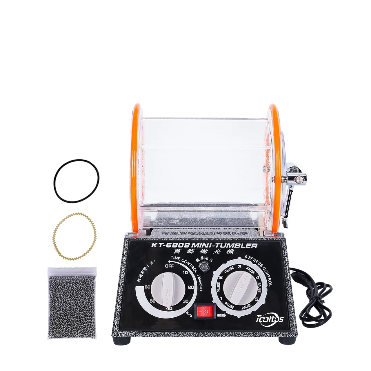 KT6808 ローリングドラムロータリーポリッシャーバケットジュエリードラム研磨機用 サビ取り/光沢仕上げ 家庭 業務 KT-6808 3  キロロータリータンブラー表面研磨ジュエリードラム研磨機 D​​IY ミニタンブラー仕上げツール(220V SET NIUPIKA KT-6808  3KG ロータリー ...