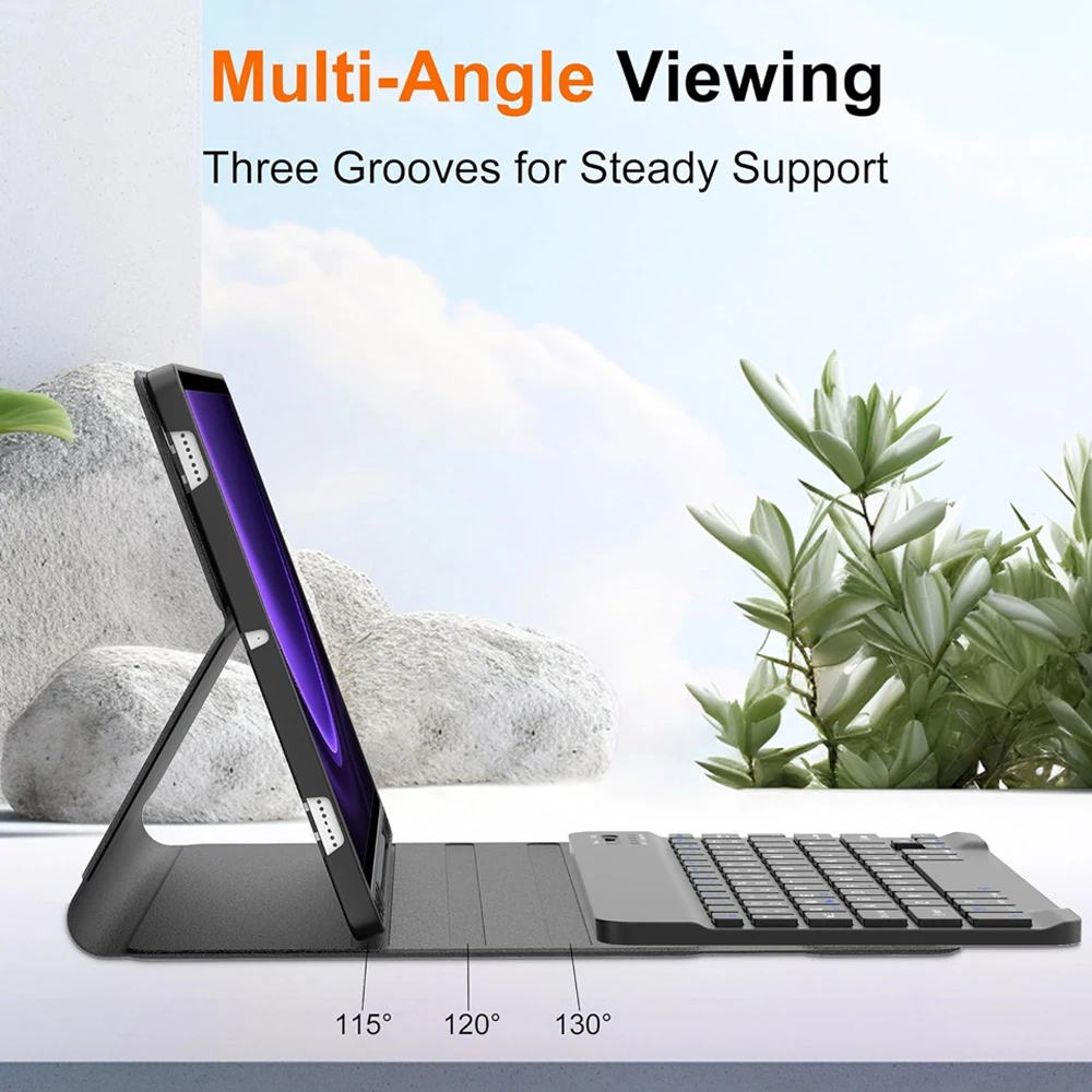 Enhanced Wireless Keyboard Case with Pen Holder