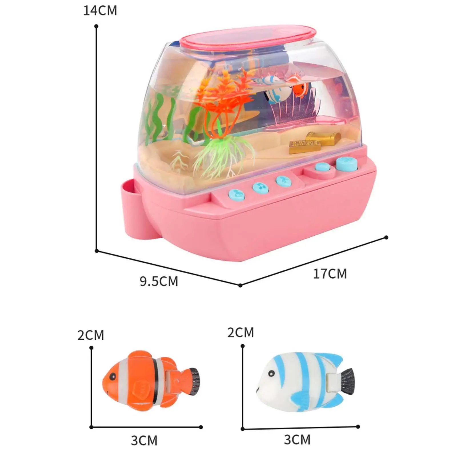 Artificial Tank with Moving Interactive Aquarium for Desktop