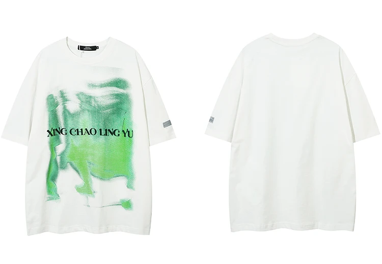 2023 Men T Shirt Streetwear Shadow Graphic T-Shirt Hip Hop Oversized Harajuku Tshirt Cotton Tops Tees Loose Hipster Black White Sa0129134a52f47709c21d3dfbd1670e0z