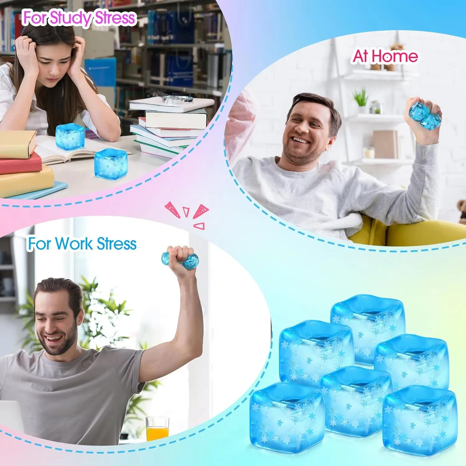 Snowflake Ice Cube Anti-stress Squishy Slow Rebound Squeeze Toy_voghion.com