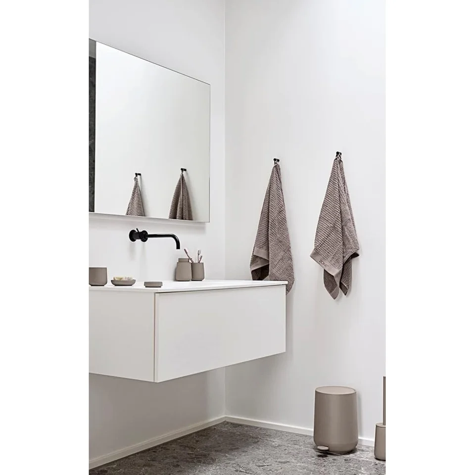 Ceramic Toilet Brush Holder Space Saving Design
