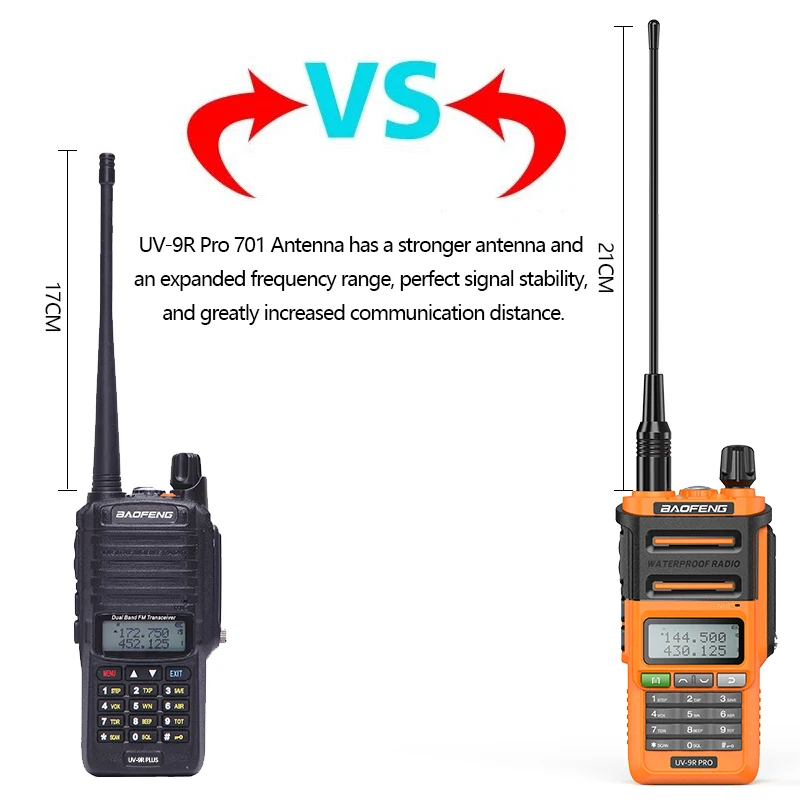 Baofeng-Walkie Talkie UV-9R Pro, Radio bidireccional de alta potencia,  resistente al agua IP68, VHF, UHF, portátil, UV-9R Plus