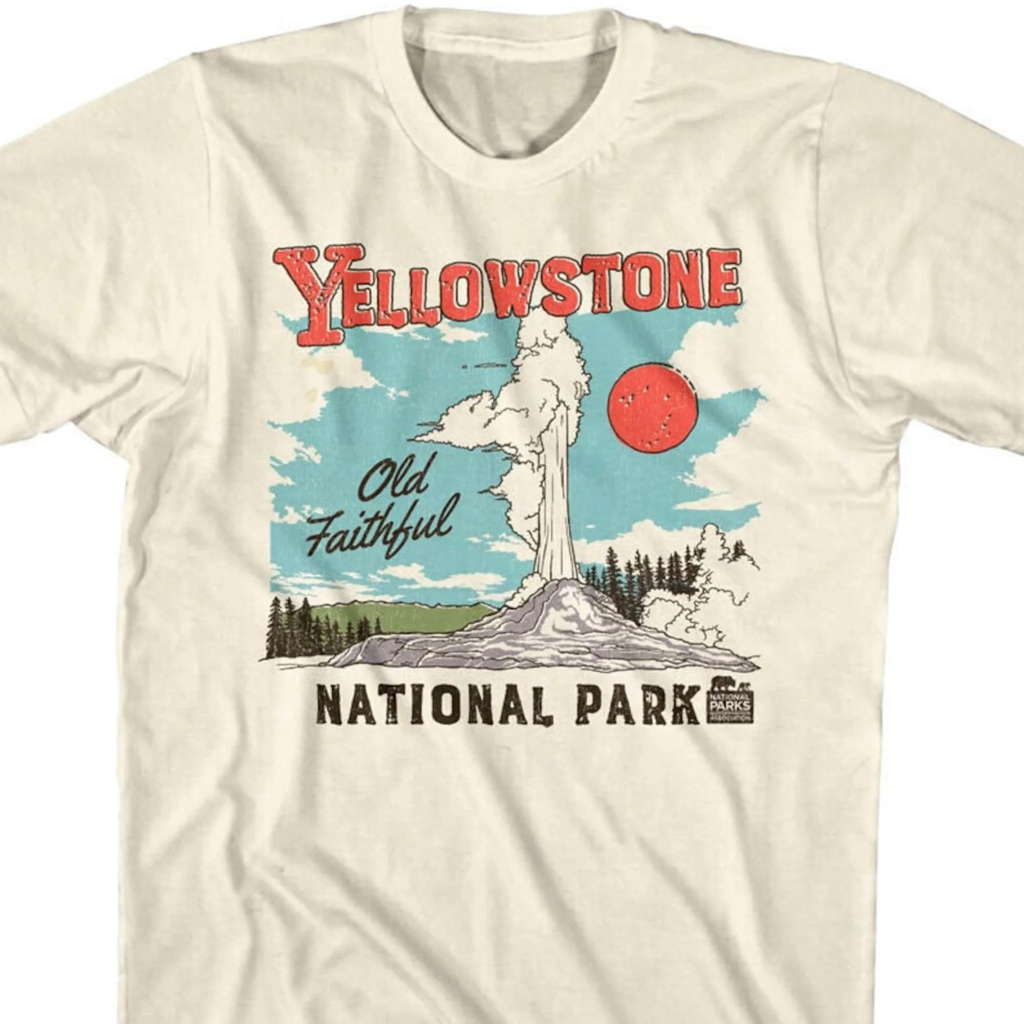 Camicia Da Uomo Yellowstone Old Faiful Geyser National Park Tees