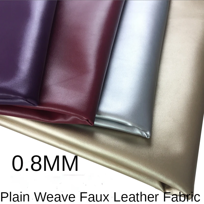 Faux leather fabric by meter for sofa covers upholstery DIY interior sewing plain thickened luster