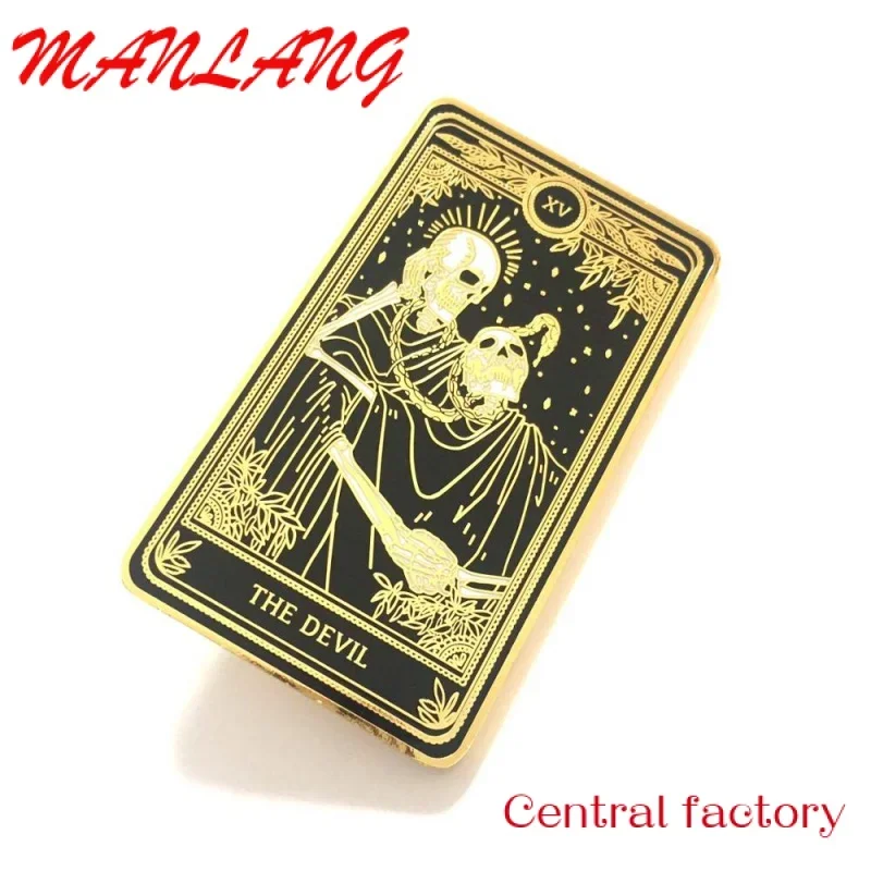 

Custom custo ag crtive etal gold ird tarot car hard enael lel pin