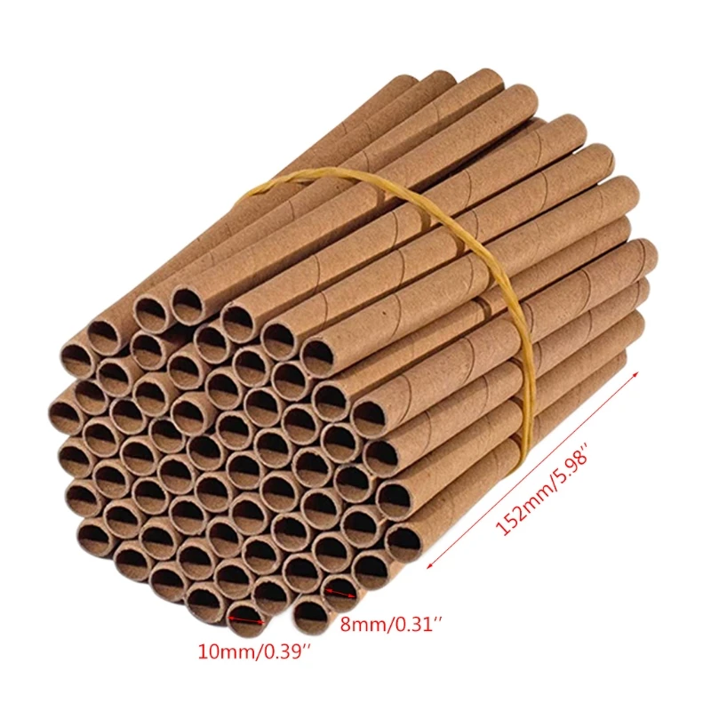 50Pcs Bee House Tubes Refill Bee Paper Tube Liners Insect Nest Beehive House beekeeping tools