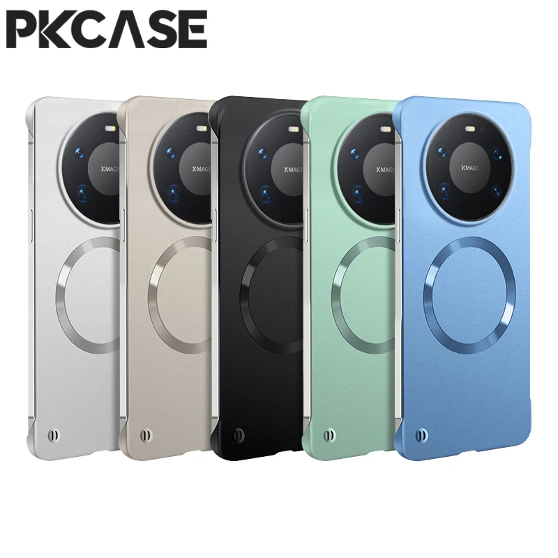 PKCASE Metal Magnetic Frameless Shockproof Wireless Charging Case