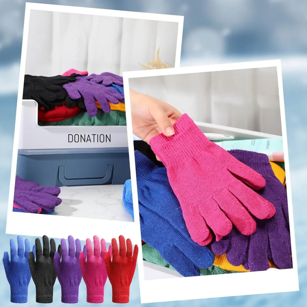 Bulk Winter Knit Gloves for Men and Women 4