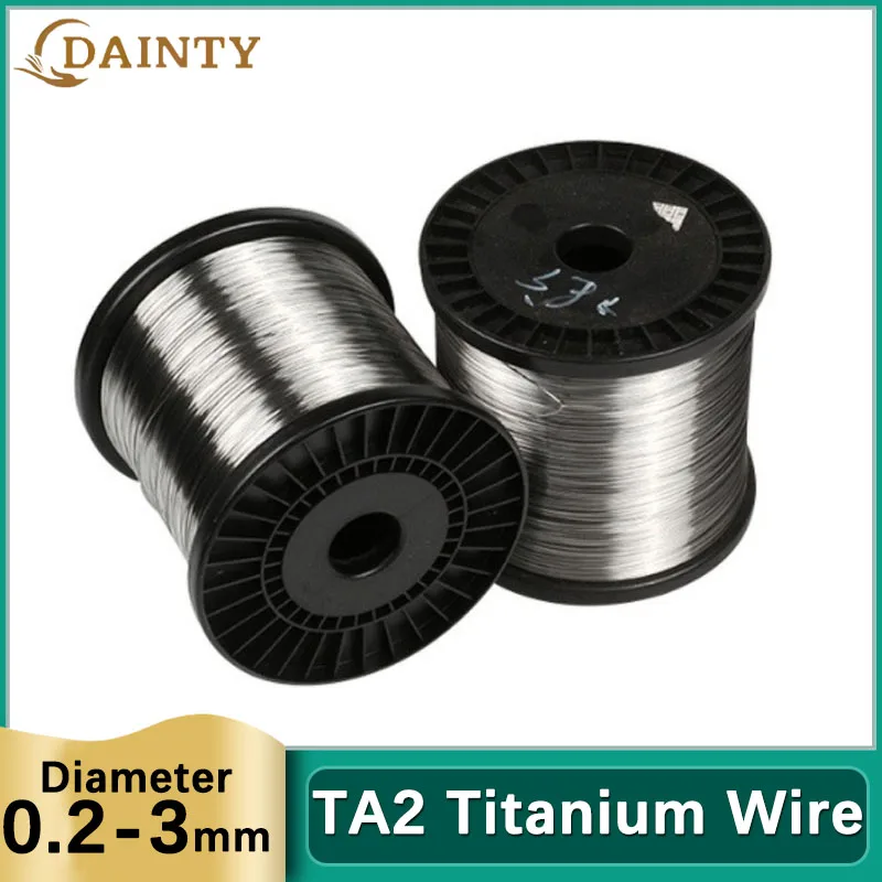 

TA2 Titanium Wire High Pure Ti Alloy Metal Line Diameter 0.2/0.3/0.4/0.5/0.6/0.8/1.0/1.2/1.5/2.0mm DIY Material