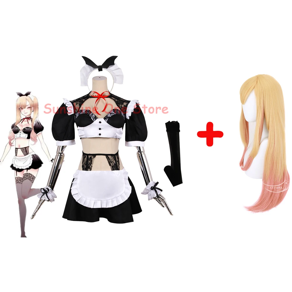 Anime My Dress-up Darling Marin Kitagava Sexy Dress Bunny Girl Maid Outfit  Party Uniform Cosplay Costume Wigs Birthday Present - Cosplay Costumes -  AliExpress