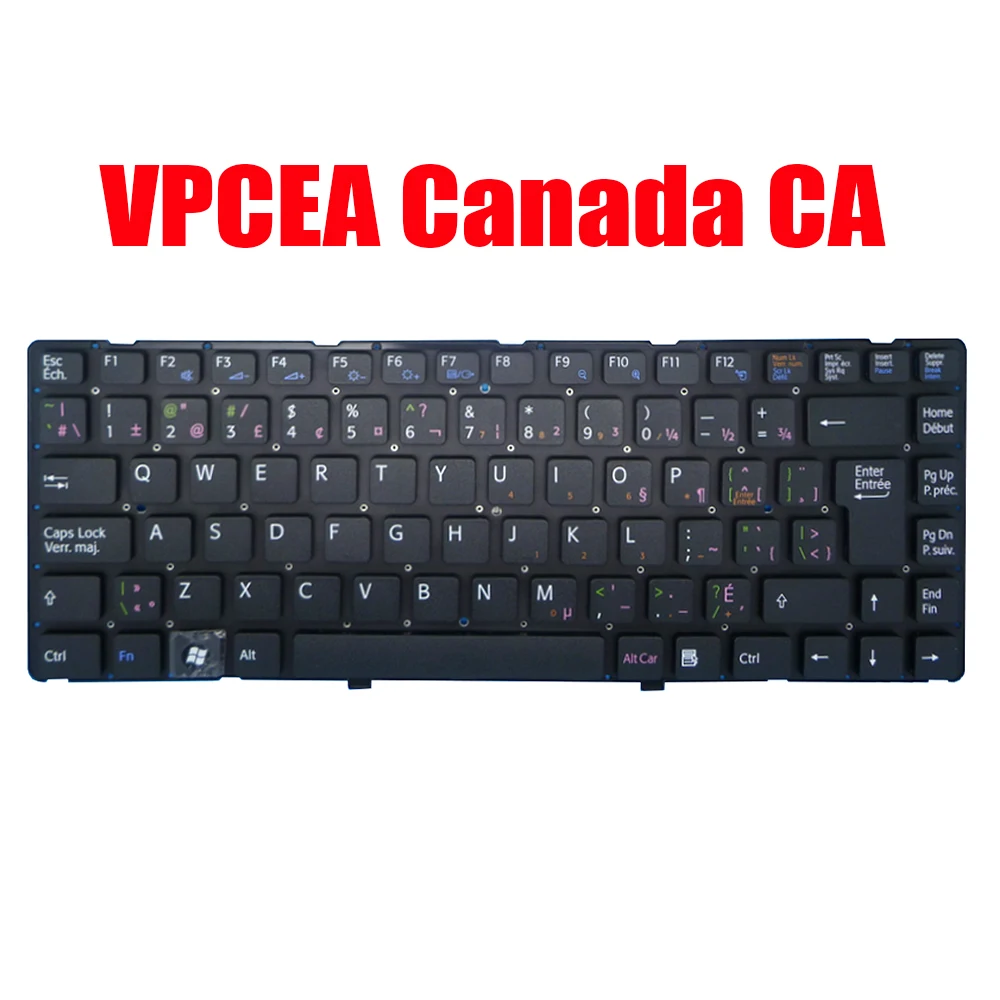 Canada CA Laptop Keyboard For SONY VPCEA VPC-EA V081678D 148792341 550102L40-203-G Black Without Frame New