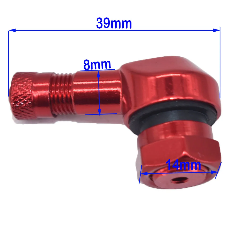 Motorcycle Wheel Valve Stem Universal Motorcycle Wheel Tire Valves Stem Cap Air Tire Cover 90 Degree 17mm CNC Aluminum Tubeless